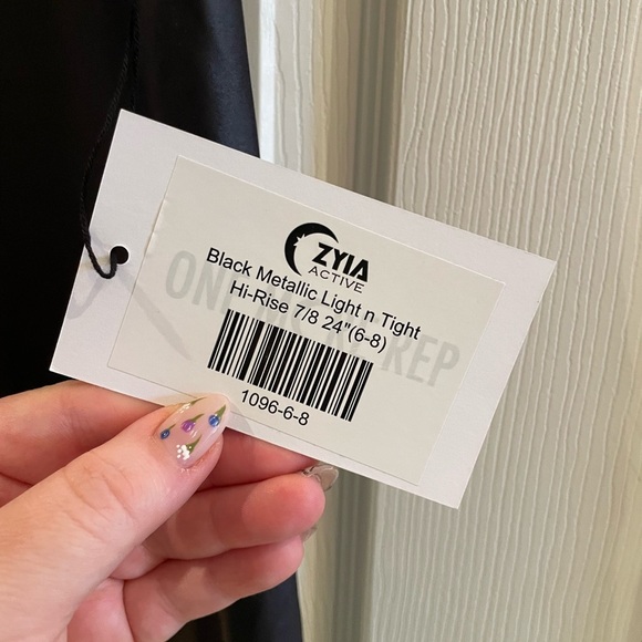 Black metallic Zyia leggings - Picture 3 of 5